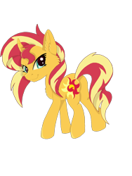 Size: 1080x1440 | Tagged: safe, artist:annuthecatgirl, sunset shimmer, pony, unicorn, g4, bunset shimmer, butt, from behind, plot, redraw, simple background, solo, transparent background