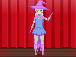 Size: 2000x1500 | Tagged: safe, artist:technopagan9, trixie, human, g4, boots, cape, clothes, female, gloves, hat, humanized, kisekae, shirt, shoes, skirt, solo