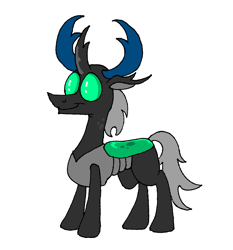 Size: 2067x2215 | Tagged: safe, alternate version, artist:dragonboi471, thorax, changedling, changeling, dark changedling, g4, high res, king thorax, redesign, simple background, solo, white background