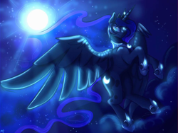 Size: 1024x768 | Tagged: safe, princess luna, alicorn, pony, g4, female, moon, solo