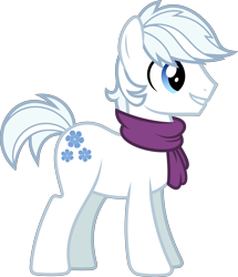 Size: 5688x6611 | Tagged: safe, artist:starryshineviolet, double diamond, earth pony, pony, g4, to where and back again, absurd resolution, clothes, cute, daaaaaaaaaaaw, double dawwmond, male, scarf, simple background, smiling, solo, stallion, transparent background, vector