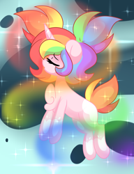 Size: 2000x2600 | Tagged: safe, artist:ladylullabystar, oc, pony, unicorn, eyes closed, female, high res, magic, mare, solo