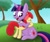 Size: 3000x2500 | Tagged: safe, artist:diesel10joseph567, apple bloom, twilight sparkle, earth pony, pony, unicorn, g4, adorabloom, apple bloom's bow, bloom butt, bow, butt, cute, eyes closed, female, filly, foal, hair bow, happy, high res, hug, mare, open mouth, open smile, plot, smiling, tree, twiabetes, unicorn twilight