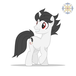 Size: 2000x2000 | Tagged: safe, artist:r4hucksake, oc, oc only, oc:raven quill, pony, unicorn, high res, male, simple background, solo, stallion, transparent background