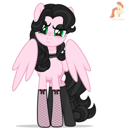 Size: 4500x4500 | Tagged: safe, artist:r4hucksake, oc, oc only, oc:rosy lash, pegasus, pony, clothes, female, mare, simple background, socks, solo, transparent background