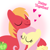 Size: 1400x1400 | Tagged: safe, artist:mlplary6, big macintosh, fluttershy, earth pony, pegasus, pony, g4, boyfriend and girlfriend, eyes closed, female, heart, hug, love, male, mare, ship:fluttermac, shipping, smiling, stallion, straight, text