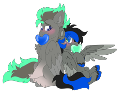 Size: 6235x4837 | Tagged: safe, artist:crazysketch101, oc, oc only, oc:tweety bird, oc:wilson "bug", pegasus, pony, chest fluff, gay, heart, shipping, simple background, transparent background, unshorn fetlocks