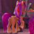 Size: 480x480 | Tagged: safe, screencap, misty brightdawn, sunny starscout, earth pony, pony, unicorn, family trees, g5, my little pony: make your mark, my little pony: make your mark chapter 5, spoiler:g5, spoiler:my little pony: make your mark, spoiler:my little pony: make your mark chapter 5, spoiler:mymc05e02, animated, butt shake, female, gif, joke, mane stripe sunny, mare, offscreen character, out of context, pun, rebirth misty, solo focus