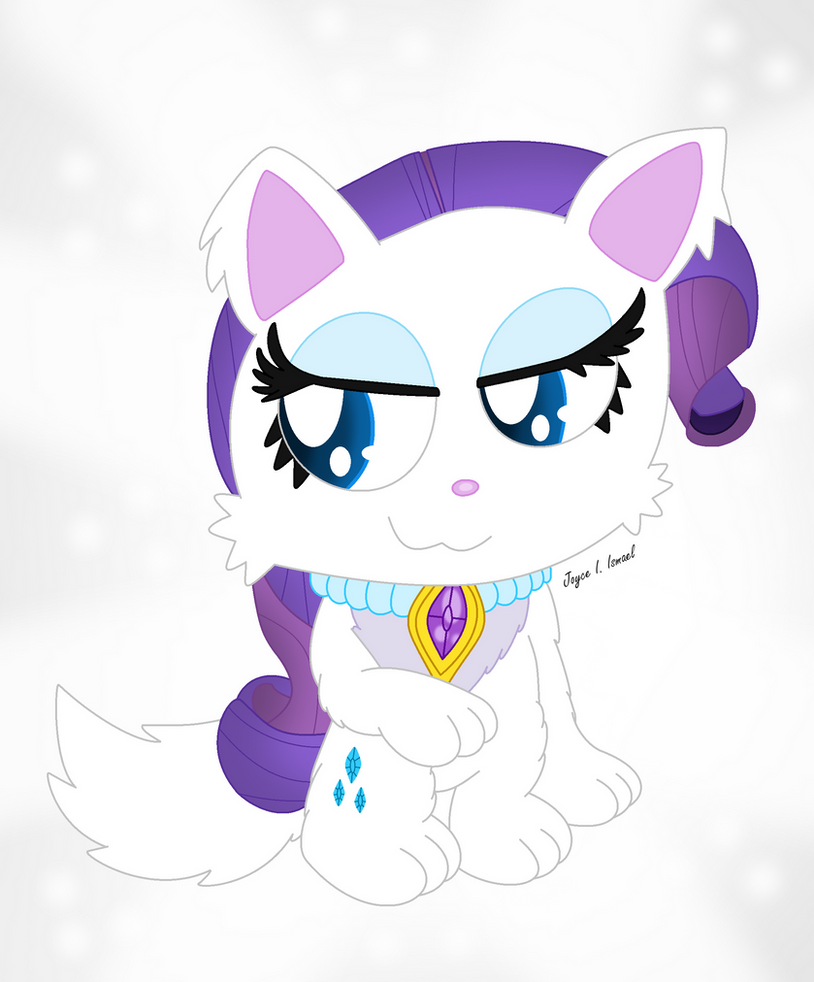 #3203991 - safe, artist:harmonybunny2023, rarity, cat, catified ...
