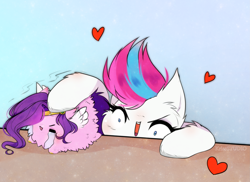 Size: 2901x2114 | Tagged: safe, artist:krissstudios, pipp petals, zipp storm, pegasus, pony, g5, adorable distress, adorapipp, adorazipp, chubbie, crying, cute, female, high res, mare, pipp is short, pipp is smol, royal sisters (g5), siblings, sisters, smol