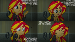 Size: 2000x1125 | Tagged: safe, edit, edited screencap, editor:quoterific, screencap, sunset shimmer, human, equestria girls, g4, my little pony equestria girls: rainbow rocks, solo