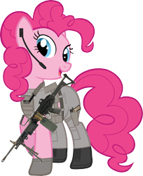 Size: 2297x2819 | Tagged: safe, anonymous artist, artist:edy_january, edit, vector edit, pinkie pie, earth pony, pony, g4, armor, body armor, boots, call of duty, call of duty: modern warfare 2, clothes, combat knife, equipment, gloves, gun, handgun, heavy, heavy weapons guy, high res, knife, light machine gun, m1911, m249, machine gun, military, military pony, military uniform, operator, pistol, shoes, simple background, soldier, soldier pony, solo, tactical, tactical pony, tactical vest, task forces 141, transparent background, uniform, united states, vector, vest, weapon