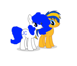 Size: 2000x1730 | Tagged: safe, artist:jc2000, oc, oc only, oc:flare spark, oc:jc, earth pony, pegasus, pony, g4, base used, earth pony oc, happy, looking at you, pegasus oc, simple background, smiling, smiling at you, transparent background