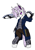 Size: 473x674 | Tagged: safe, artist:copycat, artist:silent-e, oc, oc only, oc:elytra, changedling, changeling, final fantasy, final fantasy xiv, gunblade, gunbreaker, purple changeling, simple background, solo, sword, transparent background, weapon, white changeling