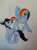 Size: 749x1004 | Tagged: safe, artist:rock-n-draw23, rainbow dash, soarin', pegasus, pony, g4, female, flying, male, mare, ship:soarindash, shipping, stallion, straight, traditional art