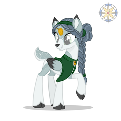 Size: 3000x3000 | Tagged: safe, artist:r4hucksake, oc, oc only, oc:runa, deer, deer pony, hybrid, original species, braid, concave belly, doe, female, high res, simple background, slender, solo, thin, transparent background