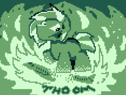 Size: 933x708 | Tagged: safe, artist:venseyness, oc, oc:light touch, abstract background, blank flank, commission, fire, game boy, macro, missing wing, monochrome, not babs seed, pixel art, plane, solo