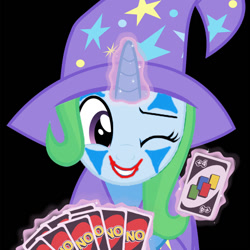 Size: 800x800 | Tagged: safe, artist:failgirl-coven, trixie, g4, uno