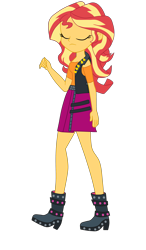 Size: 2500x4270 | Tagged: safe, artist:gmaplay, sunset shimmer, human, equestria girls, equestria girls specials, g4, my little pony equestria girls: better together, my little pony equestria girls: forgotten friendship, adorkable, cute, dork, female, shimmerbetes, simple background, solo, sunset shimmer day, transparent background, walking