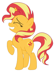 Size: 1900x2553 | Tagged: safe, artist:gmaplay, sunset shimmer, pony, unicorn, equestria girls, equestria girls specials, g4, my little pony equestria girls: better together, my little pony equestria girls: spring breakdown, cute, female, mare, shimmerbetes, simple background, solo, sunset shimmer day, transparent background