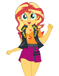 Size: 1900x2425 | Tagged: safe, artist:gmaplay, sunset shimmer, human, equestria girls, g4, cute, female, running, shimmerbetes, simple background, solo, sunset shimmer day, transparent background