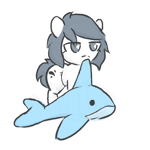 Size: 720x720 | Tagged: safe, artist:kerozenne, derpibooru exclusive, oc, oc only, animated, cute, gif, plushie, shark plushie, simple background, sleeping, solo, white background