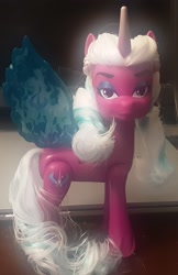 Size: 1322x2040 | Tagged: safe, opaline arcana, alicorn, pony, g5, figurine, photo, solo, toy