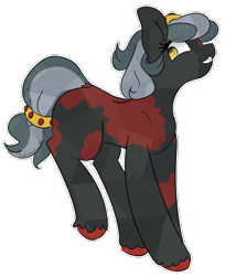 Size: 1049x1285 | Tagged: safe, artist:umbreow, oc, oc only, oc:bloodstone, crystal pony, pony, female, mare, simple background, solo, transparent background