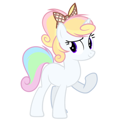 Size: 1706x1688 | Tagged: safe, artist:star-trill, oc, oc only, oc:rainbow cake, pony, unicorn, base used, cute, female, simple background, solo, white background