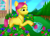 Size: 3500x2500 | Tagged: safe, artist:leonkay, posey bloom, earth pony, pony, g5, high res, solo, watering can