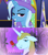 Size: 1280x1440 | Tagged: safe, edit, edited screencap, screencap, prince blueblood, trixie, pony, unicorn, g4, my little pony: friendship is magic, no second prances, the best night ever, bowtie, cape, clothes, female, flower, flower in mouth, hat, male, mouth hold, rose, rose in mouth, ship:bluetrix, shipping, shipping domino, smiling, stallion, straight, trixie's cape, trixie's hat