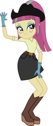 Size: 750x1785 | Tagged: safe, artist:ajosterio, sour sweet, human, equestria girls, g4, belt, boots, clothes, cowboy boots, cowboy hat, cowgirl, gloves, hat, pants, shirt, shoes, simple background, skirt, solo, stetson, transparent background