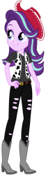 Size: 477x1800 | Tagged: safe, artist:ajosterio, starlight glimmer, human, equestria girls, g4, belt, boots, clothes, cowboy boots, cowboy hat, cowgirl, denim, hat, jeans, pants, shirt, shoes, simple background, solo, stetson, transparent background, vest