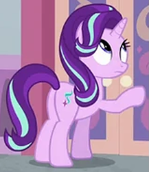 Size: 585x673 | Tagged: safe, screencap, starlight glimmer, pony, unicorn, g4, the beginning of the end, butt, cropped, glimmer glutes, plot