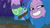 Size: 3072x1727 | Tagged: safe, screencap, izzy moonbow, pegasnail, pony, snail, unicorn, attack of the bunnisus, g5, my little pony: tell your tale, spoiler:g5, spoiler:my little pony: tell your tale, spoiler:tyts01e61, duo, female, grin, mare, open mouth, open smile, rain, smiling, wet, wet mane