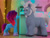 Size: 2715x2048 | Tagged: safe, screencap, alphabittle blossomforth, misty brightdawn, pony, unicorn, father of the bridlewood, g5, my little pony: make your mark, my little pony: make your mark chapter 5, spoiler:g5, bracelet, cropped, crystal brighthouse, cute, duo, father and child, father and daughter, female, height difference, high res, hooves, indoors, jewelry, looking at each other, looking at someone, male, mare, rebirth misty, size difference, smiling, stallion, unshorn fetlocks