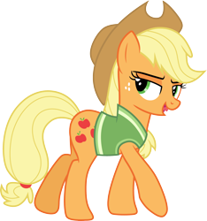 Size: 3000x3207 | Tagged: safe, artist:cloudy glow, applejack, earth pony, pony, buckball season, g4, .ai available, female, high res, mare, simple background, solo, transparent background, vector