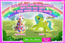 Size: 1952x1301 | Tagged: safe, gameloft, tootsie, pony, unicorn, g1, g4, idw, my little pony: magic princess, official, advertisement, costs real money, cupcake, english, female, food, horn, idw showified, mare, mobile game, numbers, sale, solo, solo focus, text