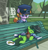 Size: 524x546 | Tagged: safe, artist:plunger, copper top, oc, oc:filly anon, earth pony, pony, g4, /mlp/, 4chan, 4chan cup scarf, bench, bottle, clothes, drawthread, drunk, female, filly, foal, giddy up, hat, mare, meme, png, police, ponified meme, ponified photo, scarf, sleeping, twibooru import