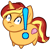 Size: 849x830 | Tagged: safe, artist:those kids in the corner, part of a set, sunset shimmer, pony, unicorn, g4, alternate cutie mark, brain, exclamation point, female, horrified, looking at you, organs, simple background, solo, transparent background