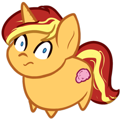 Size: 849x830 | Tagged: safe, artist:those kids in the corner, part of a set, sunset shimmer, g4, alternate cutie mark, brain, chibi, female, horrified, looking at you, organs, simple background, solo, transparent background