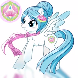 Size: 2048x2048 | Tagged: safe, oc, oc only, pegasus, pony, cutie mark, high res, simple background, smiling, solo, white background
