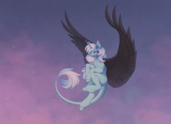 Size: 1547x1122 | Tagged: safe, artist:blitsazalisdash, oc, oc only, alicorn, pony, alicorn oc, horn, leonine tail, solo, tail, wings