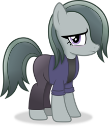 Size: 3066x3574 | Tagged: safe, artist:anime-equestria, marble pie, earth pony, pony, g4, alternate hairstyle, clothes, female, high res, mare, short hair, simple background, solo, transparent background, vector