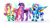 Size: 2830x1302 | Tagged: safe, artist:buvanybu, fluttershy, rainbow dash, twilight sparkle, alicorn, gynoid, pegasus, pony, robot, robot pony, g4, female, flutterbot, rainbot dash, roboticization, trio, twibot, twilight sparkle (alicorn)