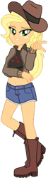 Size: 135x500 | Tagged: safe, artist:emeraldblast63, applejack, human, equestria girls, g4, belly button, female, lowres, midriff, simple background, solo, transparent background