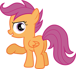 Size: 3312x3000 | Tagged: safe, artist:cloudy glow, scootaloo, pegasus, pony, g4, hearts and hooves day (episode), .ai available, butt, female, filly, foal, high res, plot, simple background, solo, transparent background, vector