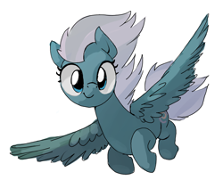 Size: 1996x1610 | Tagged: safe, artist:mandumustbasukanemen, night glider, pegasus, pony, g4, female, flying, looking at you, mare, simple background, smiling, solo, spread wings, white background, wings