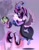 Size: 1500x1906 | Tagged: safe, artist:daria_chaykovskya, discord, owlowiscious, twilight sparkle, oc, alicorn, draconequus, pony, dungeons and discords, g4, my little pony: friendship is magic, the last problem, book, energy ball, energy blast, floating, fusion, fusion:discolight, fusion:discord, fusion:twicord, fusion:twilight sparkle, gradient background, older, older twilight, older twilight sparkle (alicorn), princess twilight 2.0, shadow, spread wings, twilight sparkle (alicorn), wings, zoom layer