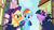 Size: 1280x720 | Tagged: safe, screencap, applejack, rainbow dash, twilight sparkle, earth pony, pegasus, pony, unicorn, g4, my little pony: friendship is magic, the mysterious mare do well, :o, female, looking at you, mare, mare do well costume, open mouth, unicorn twilight